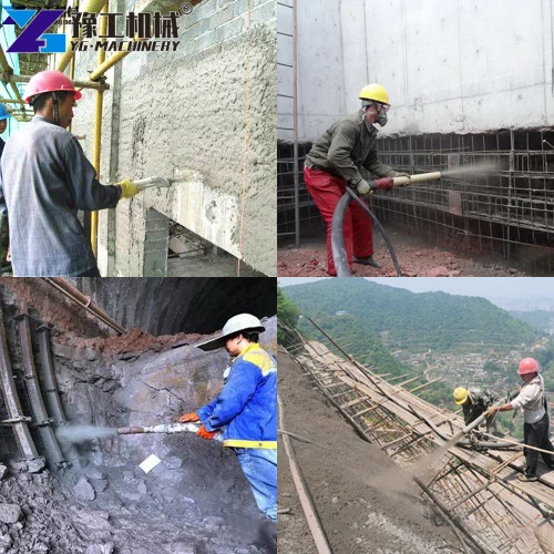 mortar spraying machine application scenario