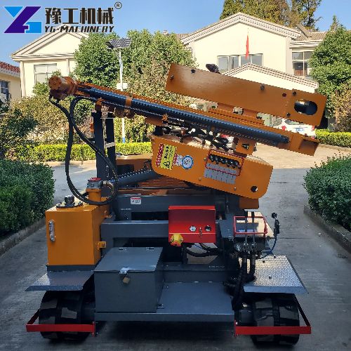 guardrail post driver truck