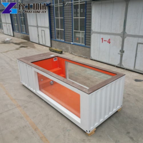 shipping container pool with window